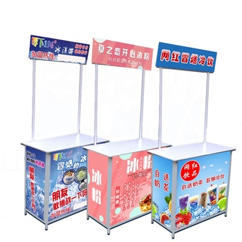 High Quality Customizable Steel & PVC Portable Exhibition Counter 10kg Supermarket Outdoor Advertising Promotion Tables
