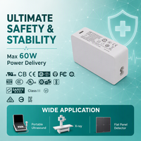 Vente en gros d'usine, alimentation électrique CB CE UL 5V 9V 12V 15V 20V 2a 3a Smps, chargeur rapide USB PD 15W 27W 36W 45W 60W