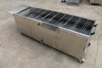 Grill 30 poulets/lot rôtissoire à poulet rotative automatique/chauffage au bois de charbon de bois Machine à rôtir le canard HJ-KJL10
