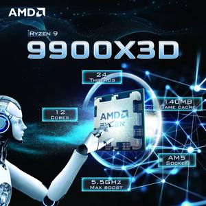 Ryzen 9 9900X3D 12-Core 24-Thread 5.5GHz PCIe 5.0 Socket AM5 DDR5 <span class=keywords><strong>TDP</strong></span> <span class=keywords><strong>120W</strong></span> ซีพียูสำหรับเล่นเกม ใหม่ L3=128MB 100-000001368 - Product Image 3