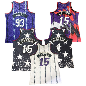 Maillots <span class=keywords><strong>de</strong></span> <span class=keywords><strong>basket</strong></span> rétro équipe américaine 15 Carter 1 McGrady – Meilleures coutures – Gilets <span class=keywords><strong>de</strong></span> <span class=keywords><strong>basket</strong></span> en gros – Chemises pas chères - Product Image 3