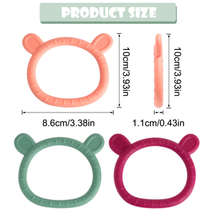 Mordedor de Silicona con Forma de Oso, Libre de BPA, para Bebés Recién Nacidos, Alivia el Dolor de Dentición, Juguete para Masticar para Bebés y Niños Pequeños - Product Image 2