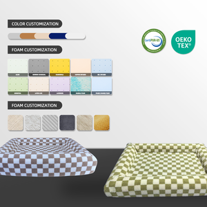 Lits <span class=keywords><strong>pour</strong></span> chiens en mousse à mémoire de forme orthopédique de luxe avec logo personnalisé, vente en <span class=keywords><strong>gros</strong></span> de coussins <span class=keywords><strong>pour</strong></span> chiens, housse amovible lavable et imperméable - Product Image 4