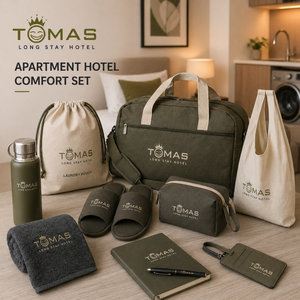 Corporate Travel Souvenir Pack With Tote Slippers Towel Laundry Pouch Mug And Notebook For Team Activities - Product Image 1