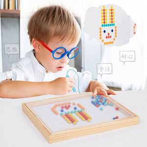 Montessori Toy Magnet Doodle <b>Extra</b> <b>Large</b> Wooden Dot Art Magnetic Drawing Board for Kids - Product Image 3