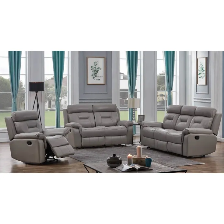 Canapé inclinable de meubles de maison de luxe de haute qualité canapé en tissu de lin de couleur noire de salon fauteuil inclinable