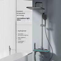 Nouveau Système de Douche Thermostatique 2026 avec Affichage Numérique, Ensemble de Robinetterie Murale en Aluminium Spatial, Douche Cascade à Touches Piano