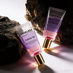 Aceite para Cutículas Orgánico de Doble Capa SAGALAGA con Vitamina E y Aroma a Camelia, Logotipo Personalizado, Hidrata y Fortalece las Uñas, Sin Hexano, Cruelty-Free - Product Image 2