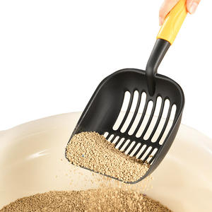 Pala portátil de aleación de aluminio para arena de gatos con mango largo, pala metálica para excrementos de gatitos, pala para cribar excrementos de gatos - Product Image 6