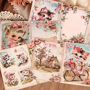 JAI IMAN 12 A5 Paper e 32 adesivi fragola gatto fai da te scrivibile decorazione <span class=keywords><strong>Decoupage</strong></span> Kit di <span class=keywords><strong>carta</strong></span> <span class=keywords><strong>per</strong></span> artigianato di <span class=keywords><strong>carta</strong></span> - Product Image 5