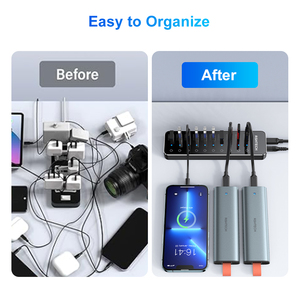 Thâm quyến 10 trong 1 <span class=keywords><strong>USB</strong></span> C HUB <span class=keywords><strong>7</strong></span> cổng 5Gbps + <span class=keywords><strong>3</strong></span> cổng 10Gbps tốc độ cao truyền dữ liệu Loại-C Docking Station cho máy tính MACBOOK - Product Image 5