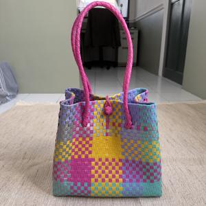 Handbags Unique Mix Color Handmade Women's Woven <b>Bag</b> Premium <b>Plastic</b> Recycled Material Recycled Weaving From Indonesia - Product Image 1