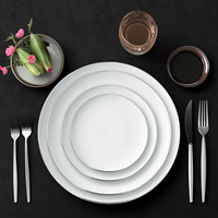 Assiettes de présentation personnalisables à bord argenté, vaisselle de luxe en porcelaine anglaise pour réception de mariage