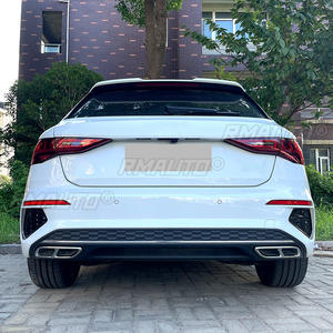 Cubierta Decorativa para Tubo de Escape de Coche, Aspecto Negro Brillante/Carbono, para Audi A3 8Y S Line Sportback Sedán 2021-2023 - Product Image 4