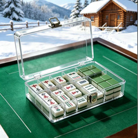 Présentoir à Mahjong en Acrylique Épaissi Prix Usine, Boîte Transparente en Acrylique Poli pour Décoration Maison et Salle de Jeu
