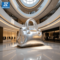 Sac à main gonflable géant argenté, modèle gonflable personnalisé pour la publicité