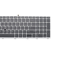 Pengganti Keyboard Laptop Backlit baru untuk HP ProBook 650 G4 655 G4 650 G5 655 G5 dengan Pointer Keyboard Notebook bingkai perak