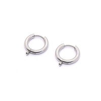 Crochets d'oreille ronds en fil d'acier inoxydable, diamètre 2,5 mm, accessoires de fabrication de boucles d'oreilles DIY, vente en gros en petite quantité