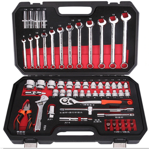 China fasteners socket wrench set metric standard repair kit combination socket wrench set tool box box spanner socket set