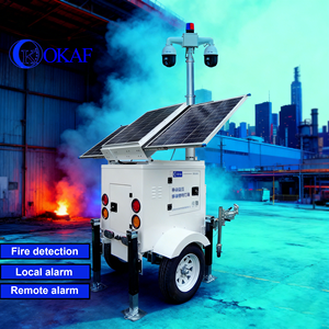 Torre Mobile CCTV Solare Okaf da 3 a 9m, Sistema di Monitoraggio Esterno con Visione Notturna, Risoluzione HD <span class=keywords><strong>1080p</strong></span>, Telecamera con Rete 4G - Product Image 2