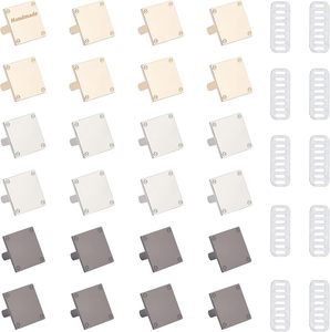 WADORN Pcs Metal Blank Stamping <b>Tags</b> Colors Alloy Rectangle Blank <b>Name</b> Labels Marker DIY Handmade Logo Labels With Shim For Clot - Product Image 1