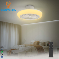 Ventilateur de Plafond Décoratif à Télécommande Intelligente Moderne de Salon avec Lumière/Ventilateurs de Plafond Led/Éclairage de Ventilateur à Gradation