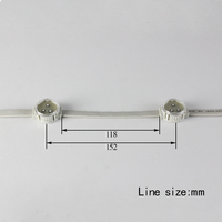 Lumière LED numérique pleine couleur 12V 30mm DMX512/UCS512 SMD3535 Points lumineux IP67 pour application paysagère Corps en PC