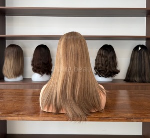 Perruques juives casher Sheitels en cheveux naturels non traités de haute qualité avec dentelle suisse, ligne de cheveux naturelle <span class=keywords><strong>et</strong></span> cuticules alignées - Product Image 5