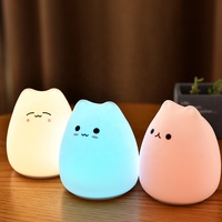 Décoration Sommeil Tactile Enfants Dormir Animal Forme Enfants Clap Bébé Mignon Éclairage Doux Nuit Mini Lampe Dormir Lampe Silicone