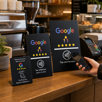 حامل بطاقات NFC لمراجعات جوجل من SXNFC، مقاوم للماء، تردد 13.56 ميجاهرتز، مناسب لـ Instagram/Facebook/Yelp/Tripadvisor للمطاعم