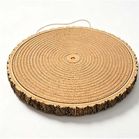 Grattoir à chat rond en liège naturel, planche à gratter circulaire pour chats d'intérieur, pour aiguiser les griffes