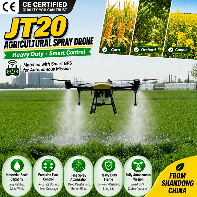 Joyance Agriculture Drone Crop Protection UAV Advanced Crop Care Monitoring Field Survey Equipment for Organic Farm Services