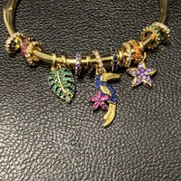 Bracelet tendance Feuille de forêt tropicale Poisson tropical Vent océanique