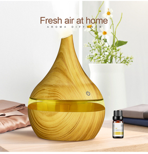 Hot Sale Portable Ultrasonic Air Humidifier LED <strong>Light</strong> USB Aroma <strong>Diffuser</strong> Electric Power Source 1-Year Wood Grain <strong>Style</strong> for 300ml - Product Image 3