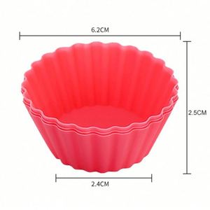 Moules à gâteau en silicone réutilisables, antiadhésifs, résistants à la chaleur, moules à muffins, doublures pour cupcakes, outils de pâtisserie - Product Image 1