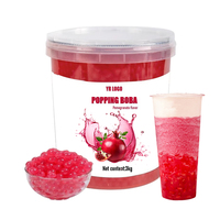 Bulk 3kg Roze Popping Boba Parels Bubble Tea Topping Suiker Verpakking 12 Maanden Houdbaarheid Groothandel Fabriek YUECHUANXIANG