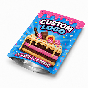 Sacs en Mylar refermables personnalisés anti-odeur de 3,5 grammes pour emballages de gommes, <span class=keywords><strong>biscuits</strong></span> et gâteaux - Product Image 2