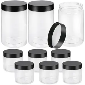 Wholesale Food Packaging Plastic Pet Jar Preform 50g 180ml 250ml 350ml 500ml 750ml 8oz 12oz 16oz Clear Plastic Jar With Lids