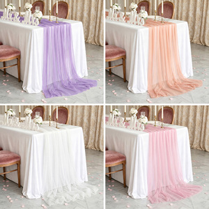 <span class=keywords><strong>Chemin</strong></span> <span class=keywords><strong>de</strong></span> <span class=keywords><strong>table</strong></span> en tulle coloré, voile décoratif en <span class=keywords><strong>gaze</strong></span>, pour décoration <span class=keywords><strong>de</strong></span> <span class=keywords><strong>table</strong></span> <span class=keywords><strong>de</strong></span> <span class=keywords><strong>mariage</strong></span> en extérieur, rideau <span class=keywords><strong>de</strong></span> <span class=keywords><strong>table</strong></span> transparent - Product Image 4