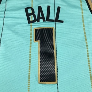 <span class=keywords><strong>Maillot</strong></span> de basket-<span class=keywords><strong>ball</strong></span> Hornets, broderie de l'équipe, n° 1 <span class=keywords><strong>LaMelo</strong></span> <span class=keywords><strong>Ball</strong></span>, vert clair, sans manches, polyester et bambou, nouveau style - Product Image 3