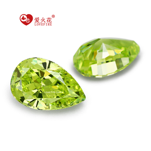 5A + 4K Ice nghiền nát cắt Apple Màu xanh lá cây lê hình dạng lỏng CZ đá quý 3*5mm-14*18 mét máy cắt tổng hợp Cubic Zirconia nhà máy giá - Product Image 1