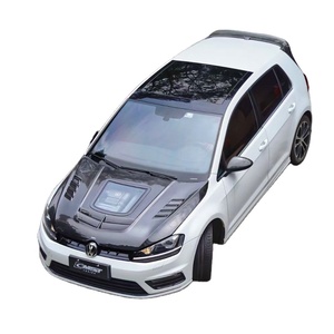 Pour Volkswagen <span class=keywords><strong>Golf</strong></span> 7 MK7 MK7.5 2014-2019, véritable fibre de carbone, style CMST avec kit carrosserie en verre, capot avant <span class=keywords><strong>GTI</strong></span>/R - Product Image 5