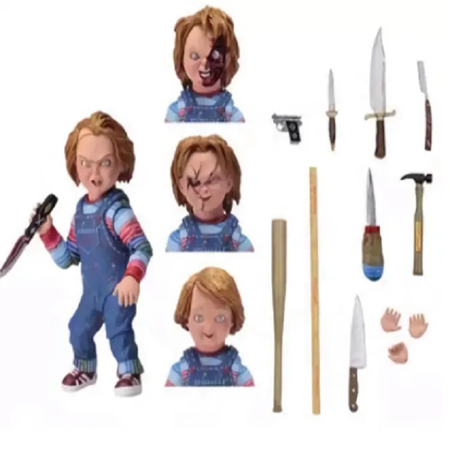 NECA Ghost Baby Return to the Soul CHUCKY Chuqichaqi Model doll Movable Face-changing Action Figure Toys