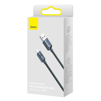 Kabel Data Pengisian Cepat Baseus Crystal Shine Series Braid Shielding untuk Penggunaan Komputer & Kamera Tipe-C 100W