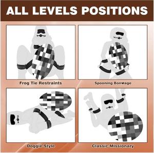 Çift esaret BDSM sahne uyluk ve ves ğılar için dokuma sapanlar yatak bacak sınırlamalar yetişkin seks oyuncakları - Product Image 3