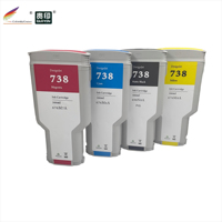 Cartucho de Tinta Pigmentada Remanufacturado para Plotter HP 738 DesignJet T850 T950 CAD - Opciones de 300ML - con Chip Inteligente