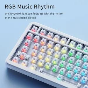 Ajazz Ak820 Max Tri Chế Độ Chơi Game Cơ Khí Bàn Phím Không Dây 2.4G Có Dây RGB <span class=keywords><strong>Backlit</strong></span> Cho PC Máy Tính Xách Tay Chơi Game - Product Image 6