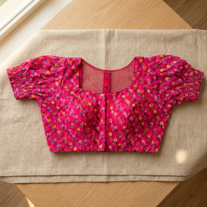 Blouse indienne exclusive en coton de créateur de fantaisie prête à porter Georgette vêtements ethniques séquence d'impression numérique poulet Kari travail - Product Image 2