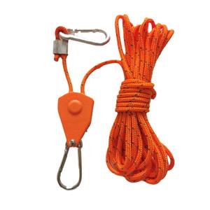 Cintre à <span class=keywords><strong>corde</strong></span> de suspension à cliquet <span class=keywords><strong>avec</strong></span> <span class=keywords><strong>mousqueton</strong></span> Engrenages internes en métal <span class=keywords><strong>Corde</strong></span> à vent renforcée Cintres de lumière de croissance pour le camping et la randonnée - Product Image 3