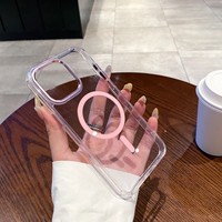 Coque Magnétique Transparente Premium Ultra Color avec Cadre d'Objectif pour iPhone 18 17 16 15 Pro Max – Protection Anti-chute et Bumper